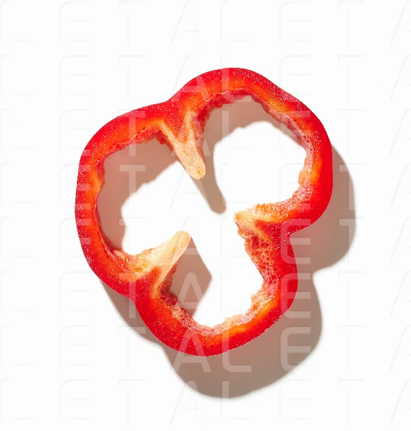 fresh red paprika slice