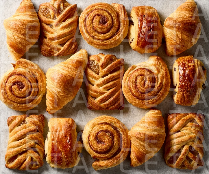 various freshly baked pastries
