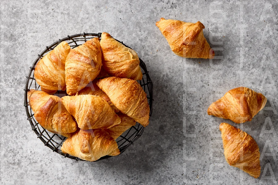 freshly baked croissants