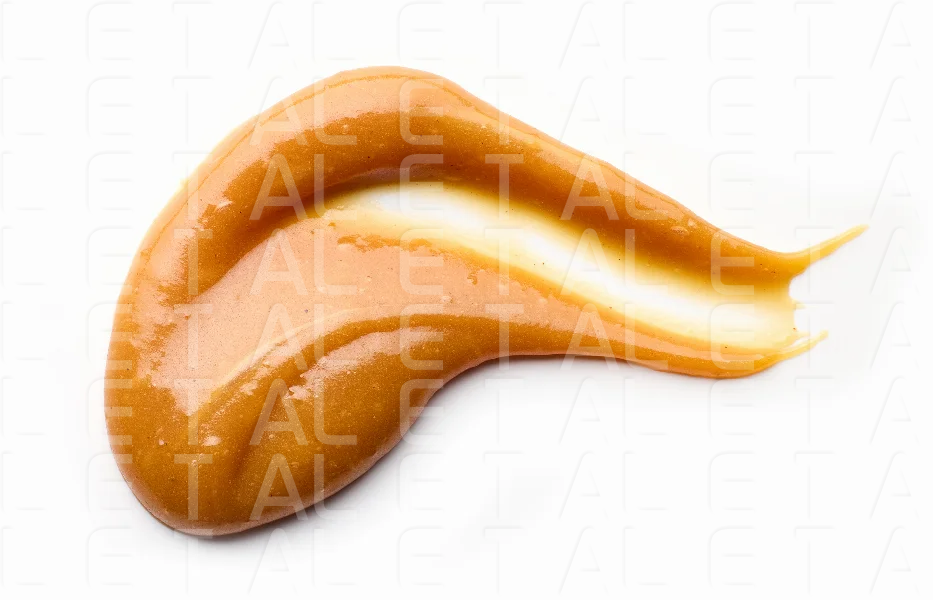 caramel smear on white background