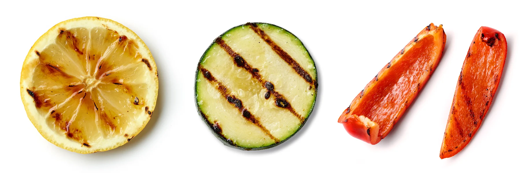 various grilled vegetables