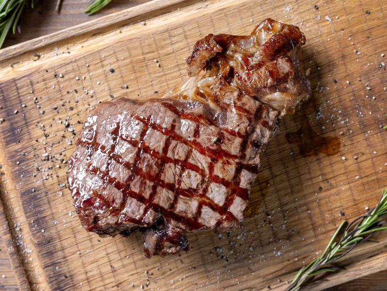 freshly grilled steak