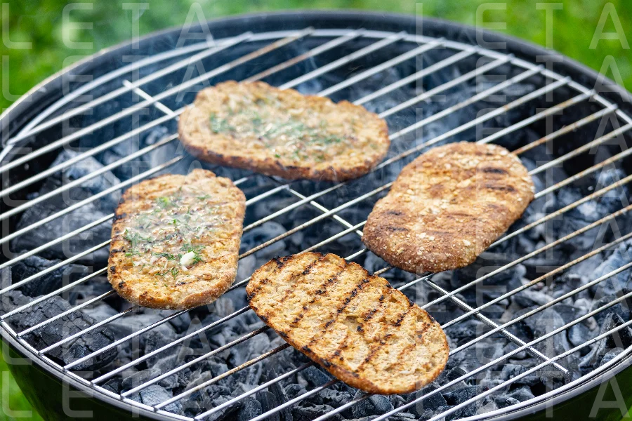 bread buns on grill