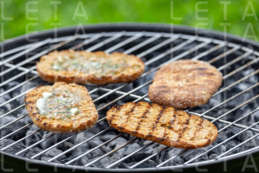 bread buns on grill