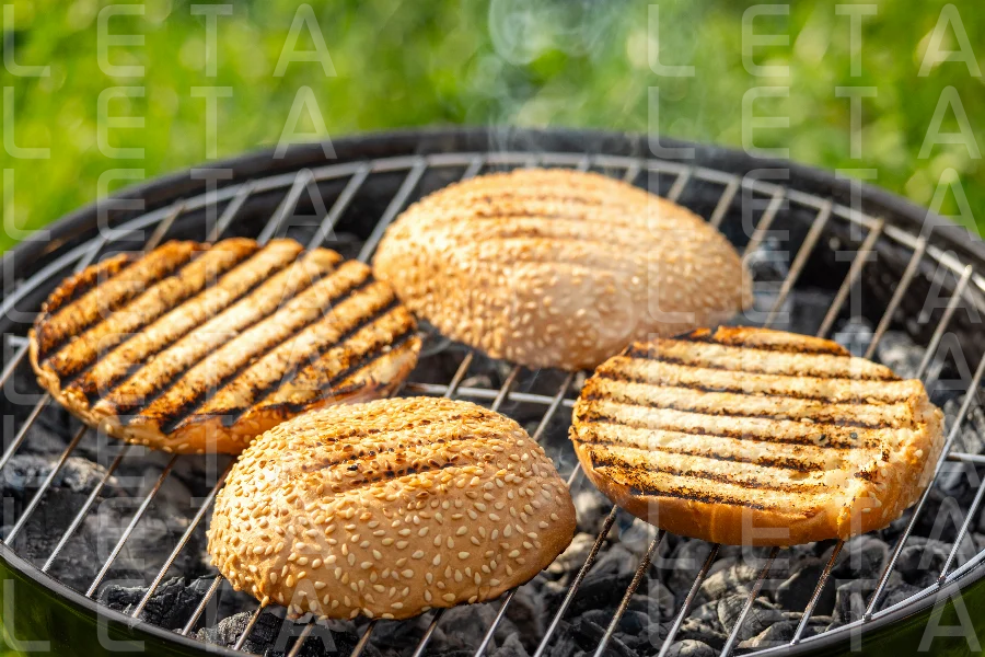 grilled burger bread