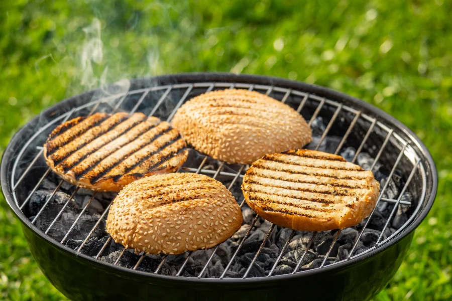 grilled burger bread