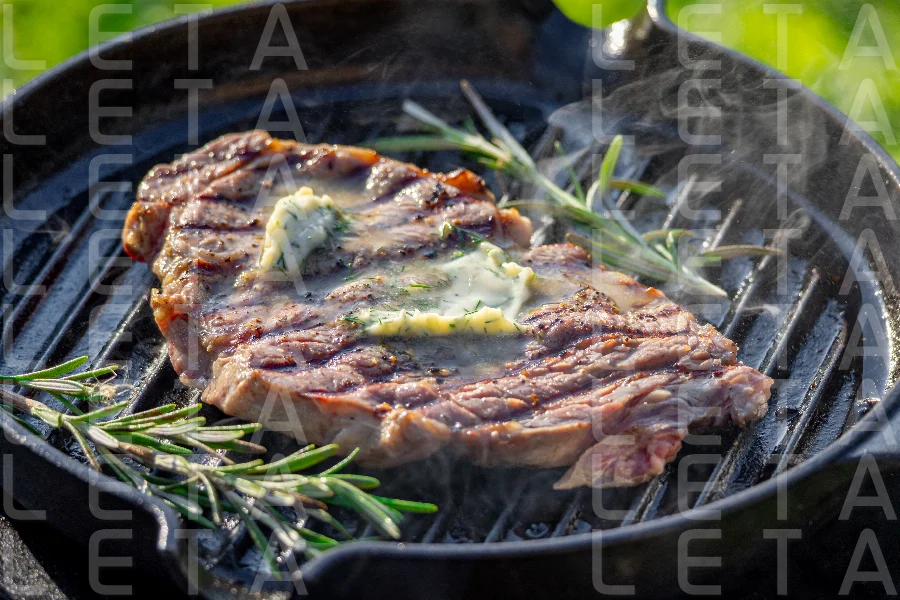 freshly grilled steak