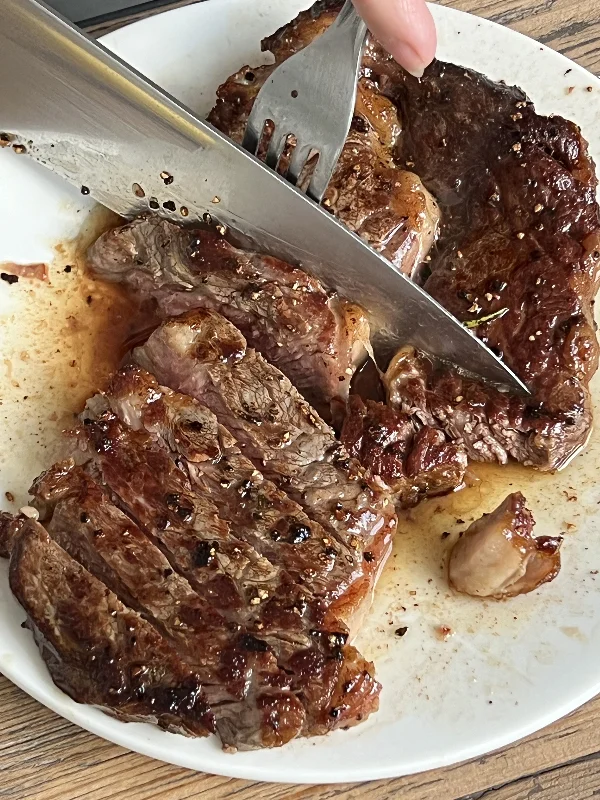 freshly grilled juicy beef steak