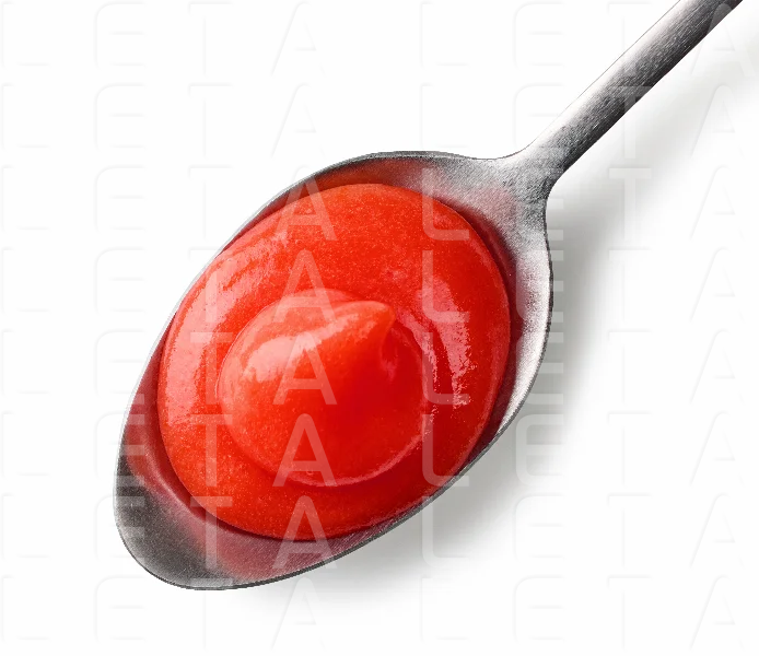 tomato ketchup in a spoon