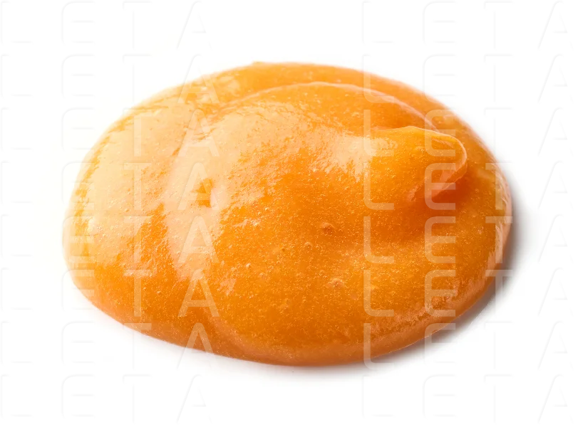 vegetable puree on white background
