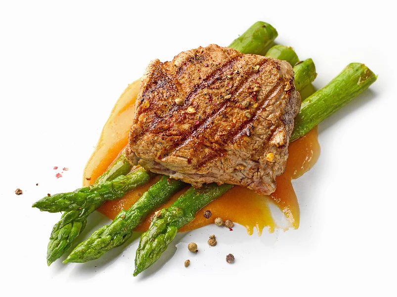 grilled pork steak