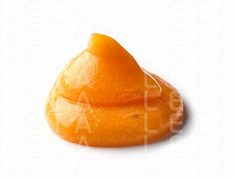 vegetable puree on white background