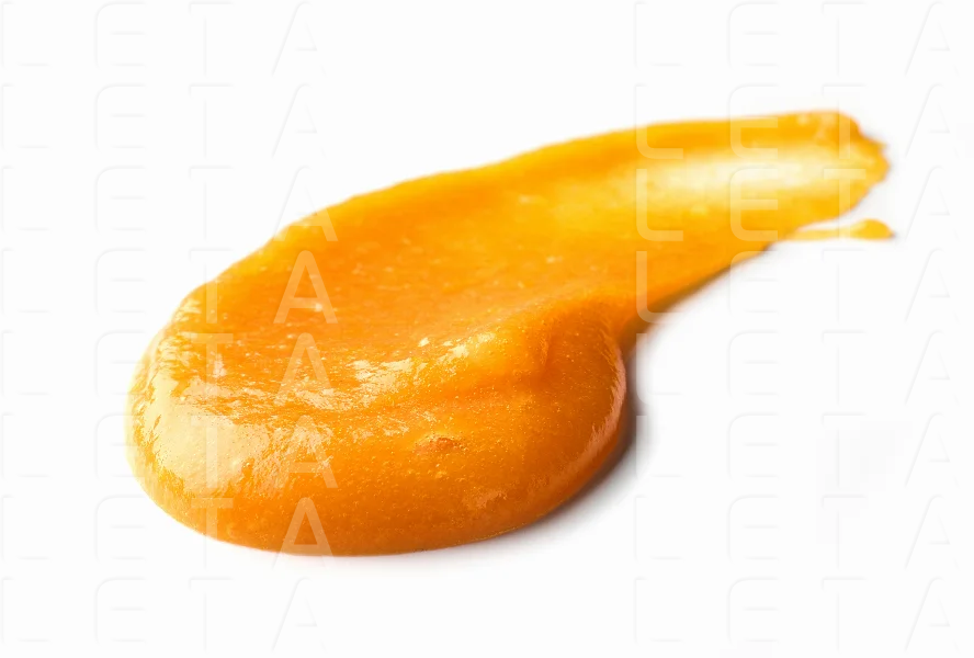 vegetable puree on white background