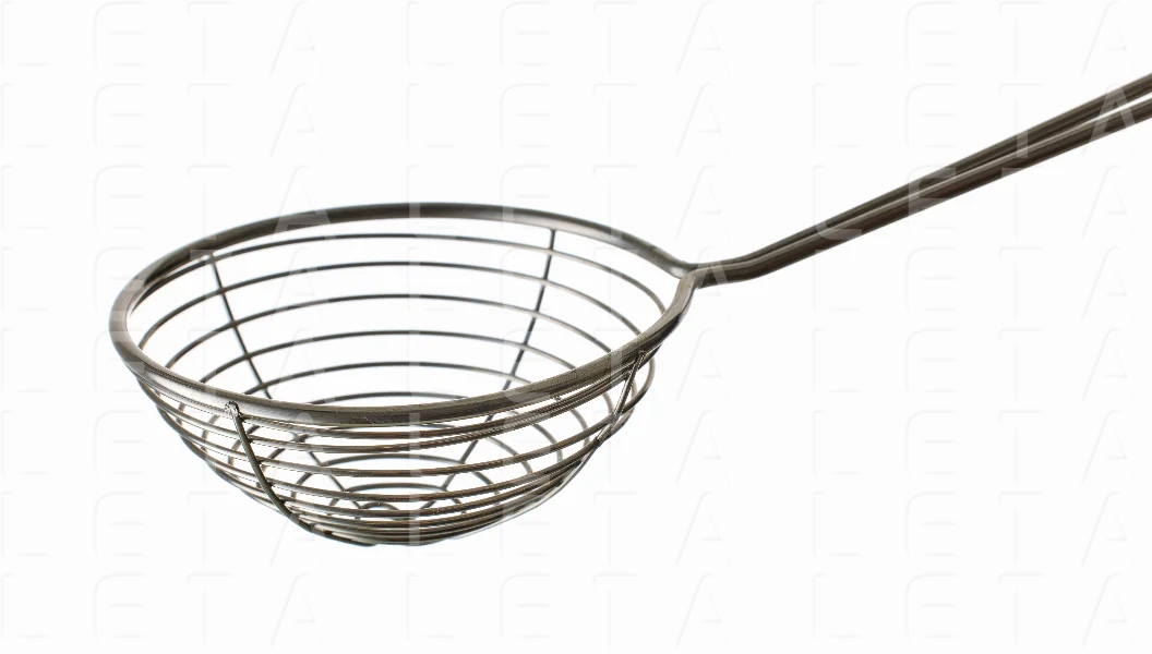 small strainer on white background
