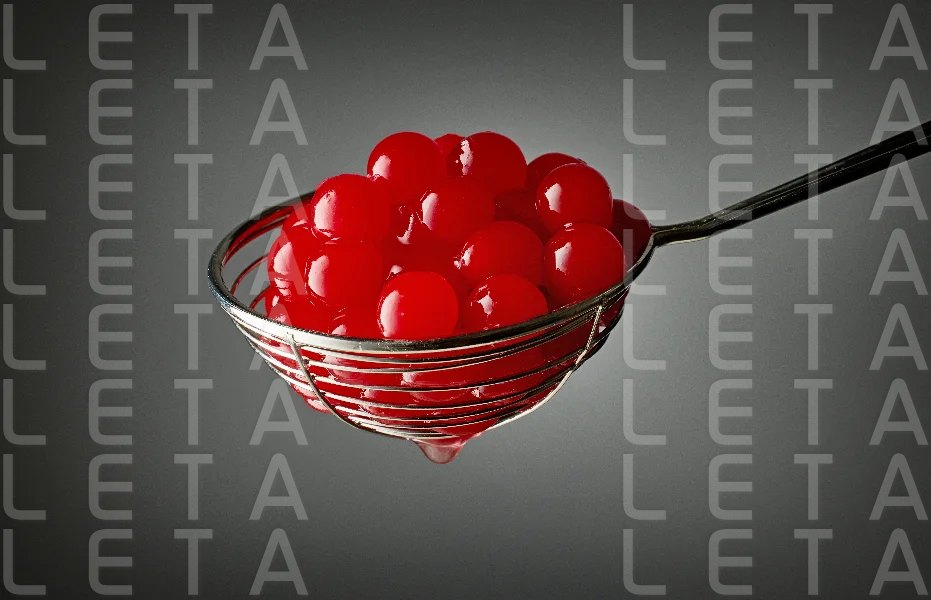 red jelly balls for making bubble tea