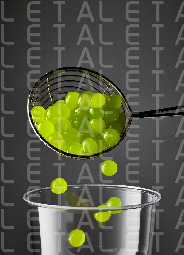 green jelly bubble tea balls