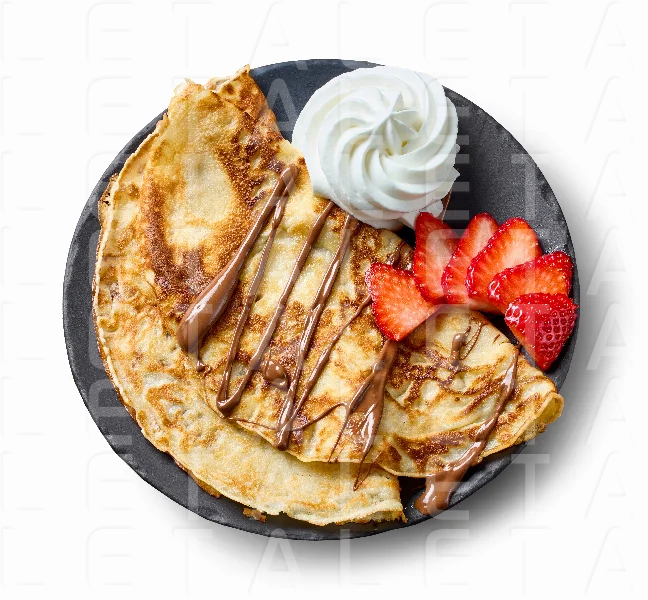 freshly baked crepes