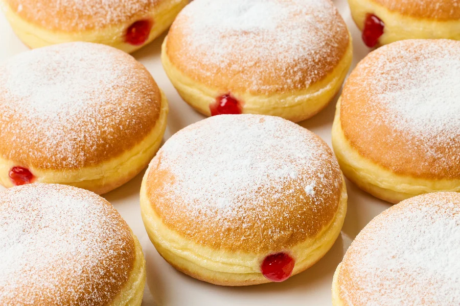 freshly baked jelly donuts