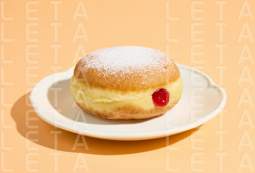 freshly baked jelly donut