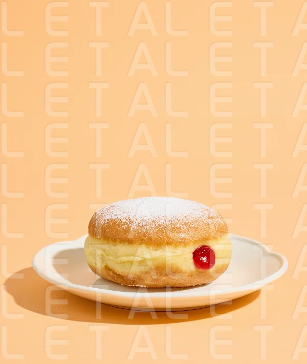 freshly baked jelly donut