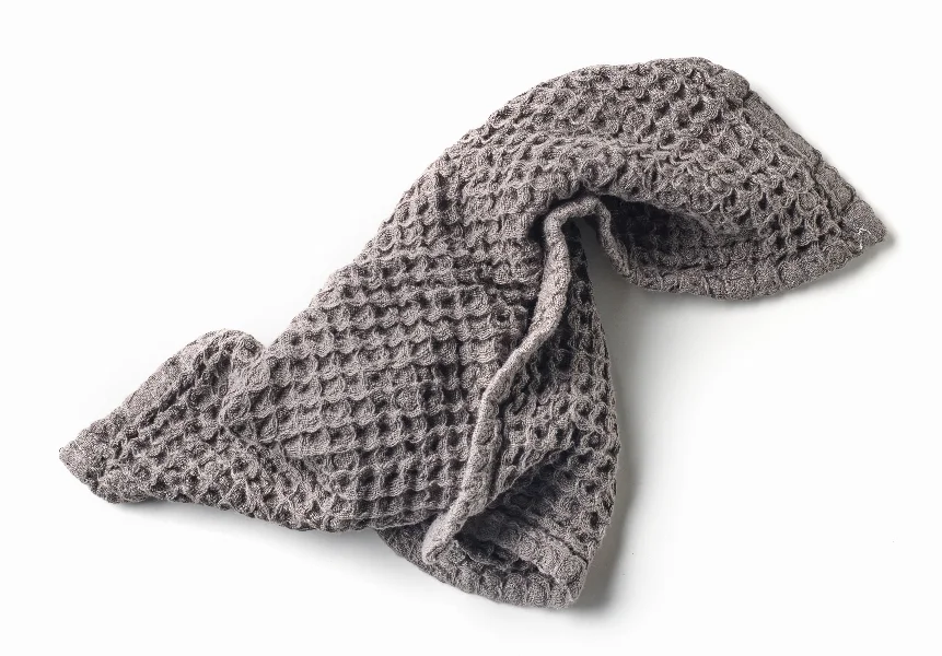 grey crumpled cotton napkin