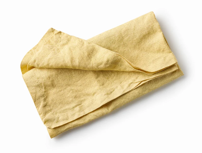 folded cotton napkin