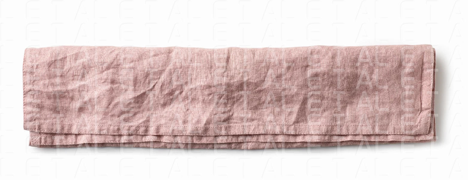 folded pink cotton napkin