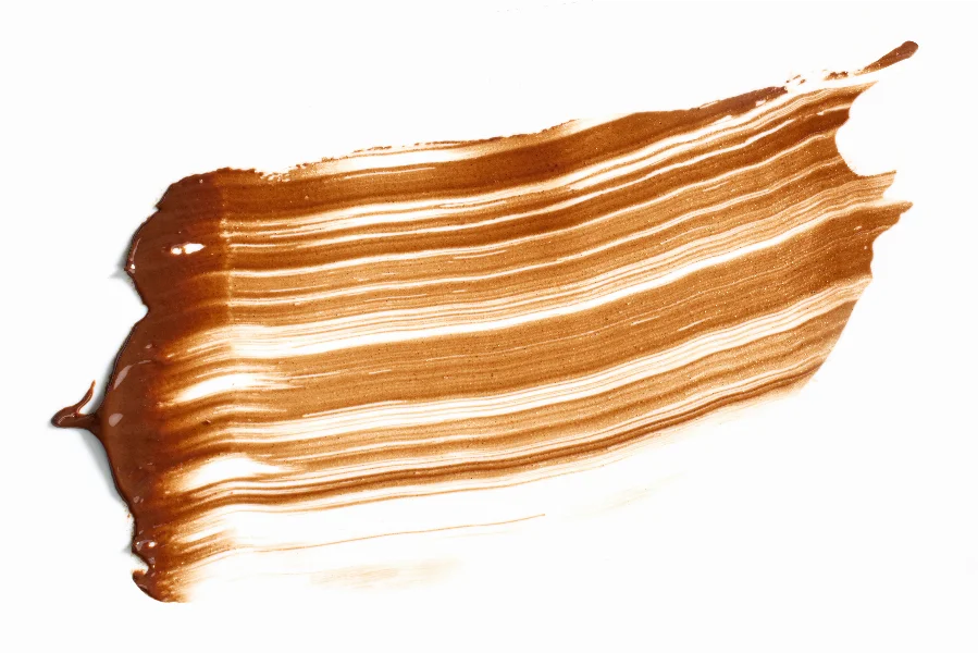 melted chocolate on white background