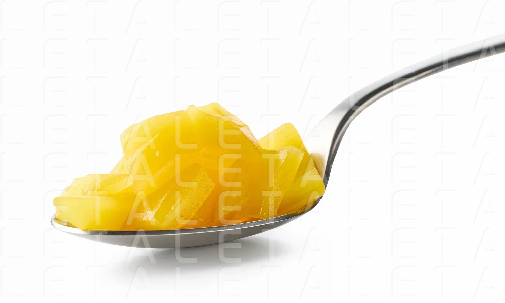 spoon of canned jackfruit