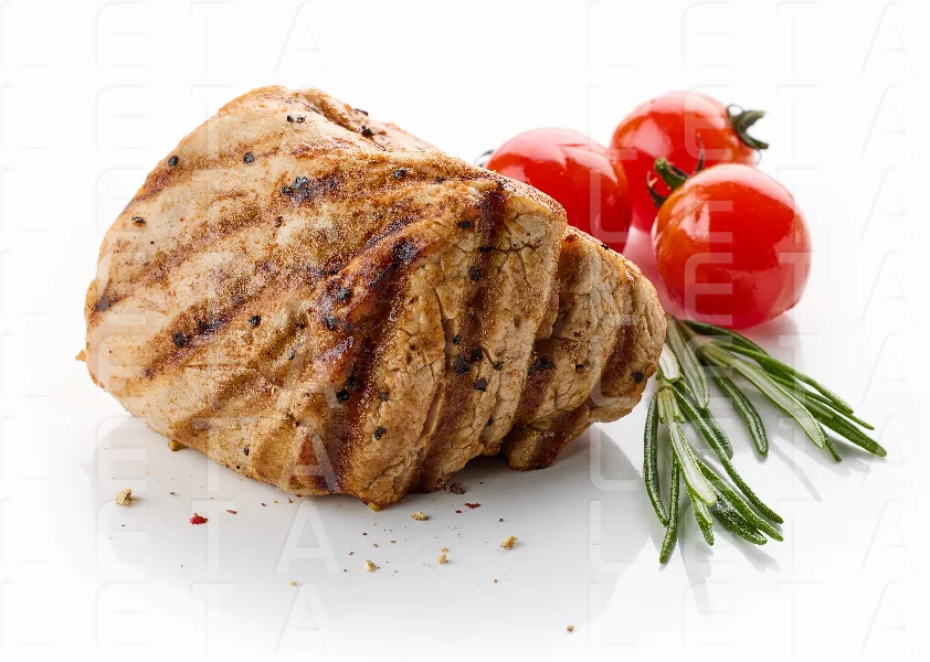 freshly grilled pork fillet steak