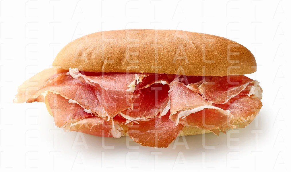 sandwich with sliced spanish iberico ham